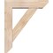 Ekena Millwork Traditional Slat Smooth Bracket w/ Offset Brace, Douglas Fir, 5 1/2"W x 20"D x 24"H BKT0604X20X24TRA06SDF - alternate 4